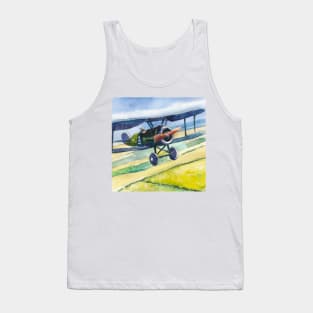 Watercolor Biplane Tank Top